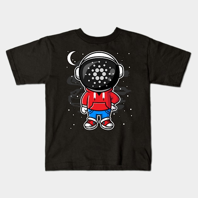 Hiphop Astronaut Cardano Crypto ADA Coin To The Moon Token Cryptocurrency Wallet Cardano HODL Birthday Gift For Men Women Kids Kids T-Shirt by Thingking About